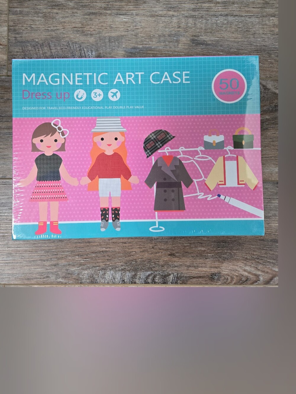 Magnetic Art Case Dress Up Playset - Pink & Teal